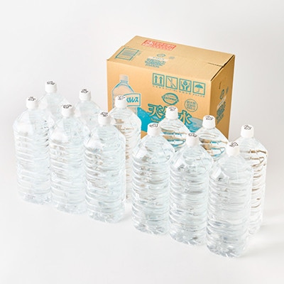 【毎月定期便】トップバリュラベルレス天然水(2リットル6本入り×2ケース)全9回【配送不可地域：離島・沖縄県】