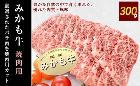 「みかも牛」焼肉用300g【配送不可地域：離島】