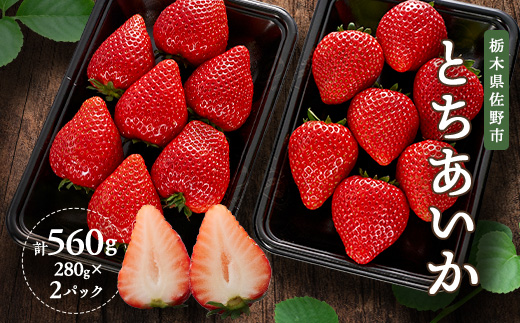 新品種栃木県佐野産とちあいか　280g×2パック【配送不可地域：離島・沖縄県】