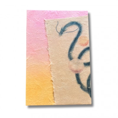 御朱印帳(青龍)ピンクオレンジ系