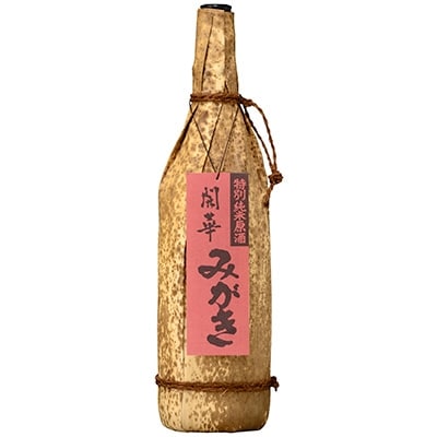 【創業350年の酒蔵】開華　特別純米酒(原酒)みがき竹皮1.8L×1本＆開華の名入り猪口×1個