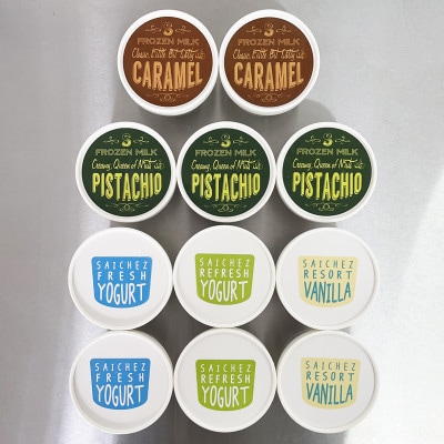 フローズンヨーグルト〈定番3種類・ピスタチオ3・クラシックキャラメル2〉ヨーグルト　アイスクリーム【配送不可地域：離島】