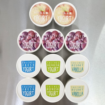 フローズンヨーグルト〈定番3種類・巨峰3・川中島白桃2〉　シャーベット【配送不可地域：離島】