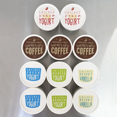 フローズンヨーグルト〈定番3種類・ビターアダルトコーヒー3・とちおとめ2〉アイス　シャーベット【配送不可地域：離島】