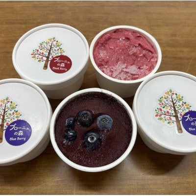 佐野産　 ブラックベリー・ブルーベリーフローズンヨーグルトアイス　5パック【配送不可地域：離島】