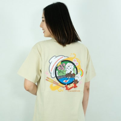 佐野市 マンホールTシャツ(さのまる)サンドベージュ Sサイズ