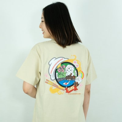 佐野市 マンホールTシャツ(さのまる)サンドベージュ Lサイズ