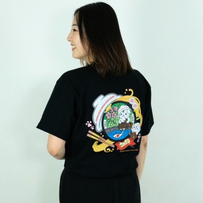 佐野市 マンホールTシャツ(さのまる)黒 Sサイズ