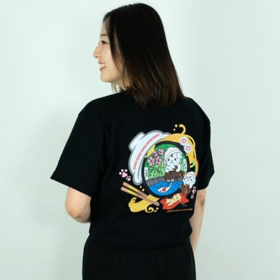 佐野市 マンホールTシャツ(さのまる)黒 Lサイズ