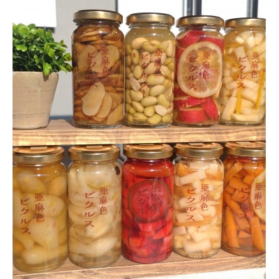 【3ヵ月毎定期便】亜麻色ピクルス3本セット 全3回