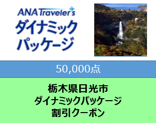栃木県日光市ANAトラベラーズダイナミックパッケージ割引クーポン50000点分