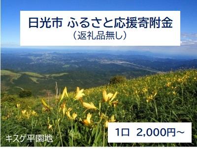 【日光市】ふるさと応援寄附金（返礼品無し）
