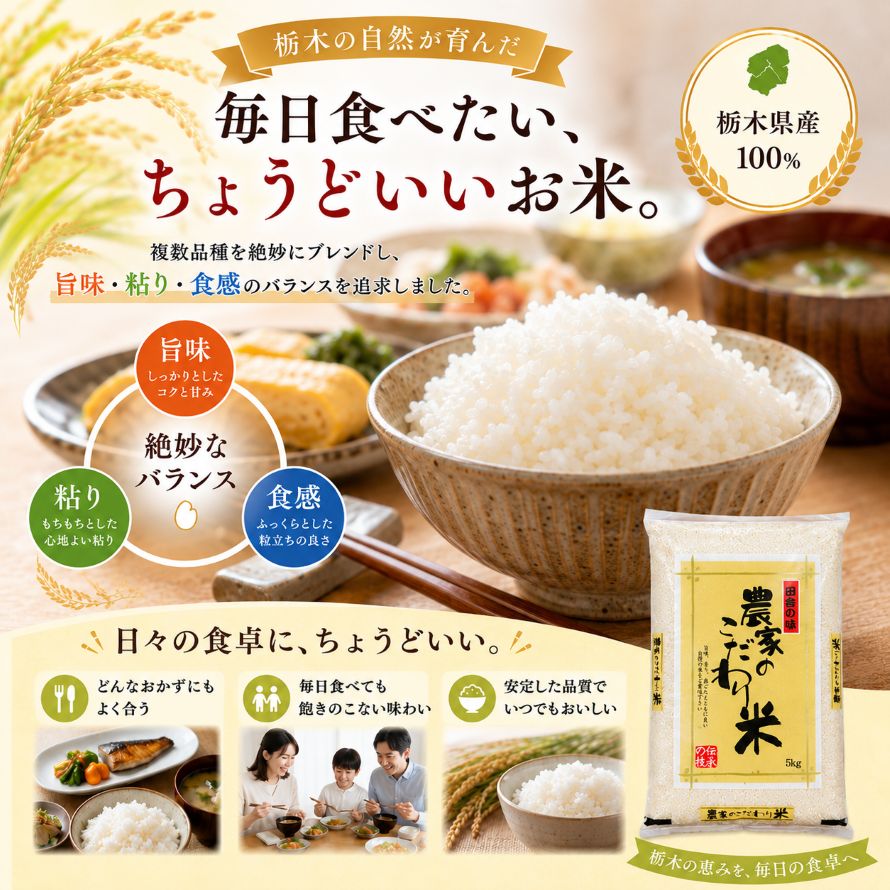 栃木県産 ブレンド米 5kg  栃木県共通返礼品  栃木県 真岡市
