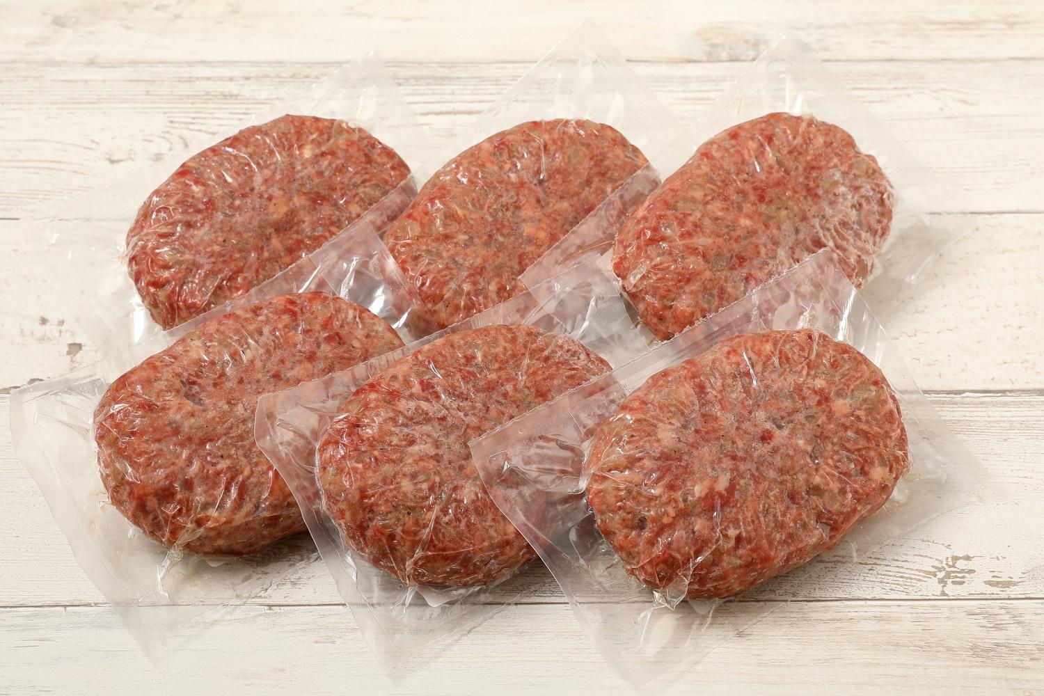 【大田原 前田牧場直送】赤身の美味しさギュギュ！牧場の贅沢ハンバーグ140g×6個 | ハンバーグ 牛肉100% 個包装 弁当 惣菜 産地直送 牧場 産直 栃木県 大田原市 