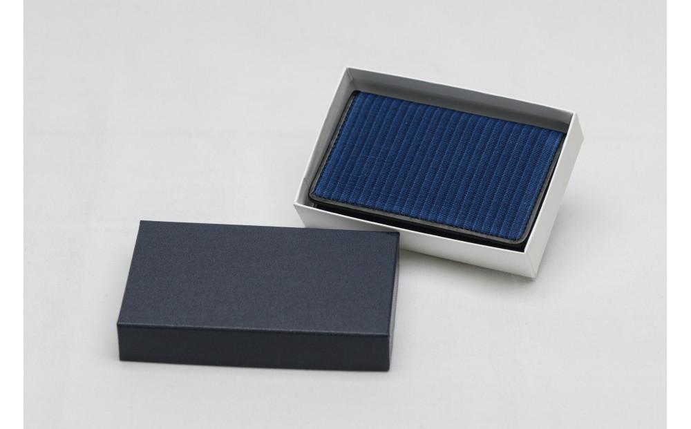 真岡木綿「名刺入れ」（紺系） | 栃木県 伝統工芸品 織物 名刺 手作り 贈答 贈り物 ギフト ビジネス用品