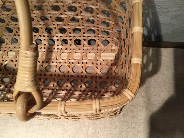 竹八つ目買い物かご大　２４ｃｍ×４０ｃｍ×２７ｃｍ　※受注生産につき、発送までに最大2ヶ月程かかる場合あり ｜ 竹工芸 伝統工芸品 日用品 雑貨 栃木県 大田原市