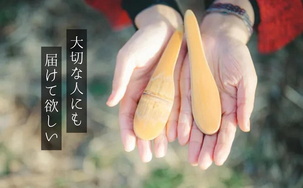 【自然素材手作り】耳つぼ頭部ほぐしカッサ「竹つぼ（節なし）１本」