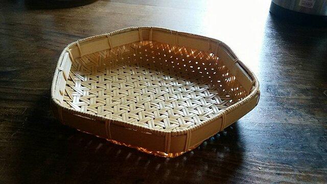 6角盛りかご　約23～21cm×5cm　※受注生産につき、発送までに最大2ヶ月程かかる場合あり ｜ 竹工芸 伝統工芸品 日用品 雑貨 栃木県 大田原市