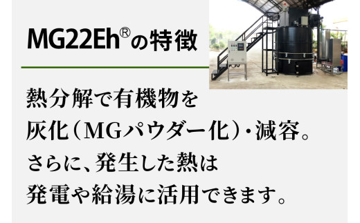 有機物磁気熱分解エネルギー変換装置「MG22Eh 5立米」オプションなし (事前の打ち合わせが必須となります。設置場所を確認させていただきます。) 