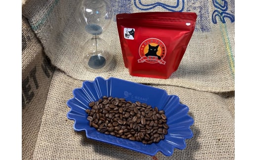 自家焙煎珈琲豆 SAKURA BLEND (シティロースト) 100g×3袋【粉でお届け】｜SAKURA黒猫堂 珈琲 コーヒー 焙煎 コーヒー豆  【粉でお届け】