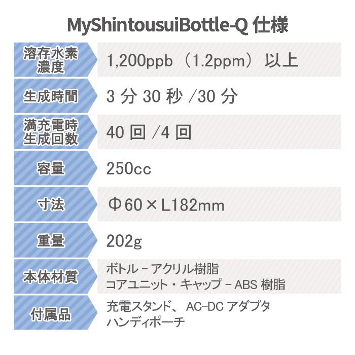 充電式高濃度水素水生成器「MyShinTouSuiBtoole-Q」1台 | 水素水 高濃度水素 水素 生成 ボトル メーカー リフレッシュ 美容 水分補給 リカバリー スポーツ オフィス 自宅 アウトドア 携帯型 プレゼント ギフト ふるさと 納税 栃木県 矢板市