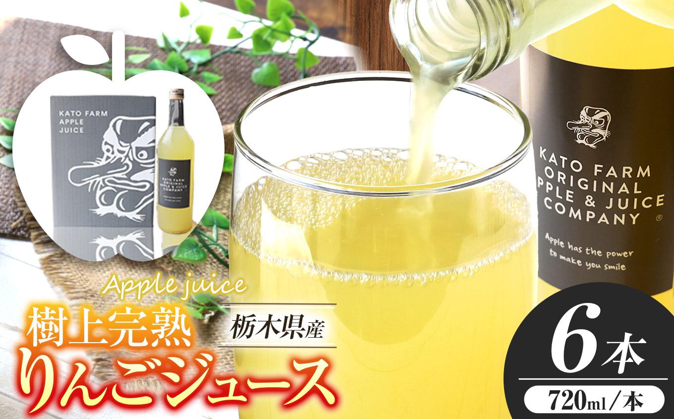 栃木県矢板市産 樹上完熟100％りんごジュース 720ml×6本入  | 林檎 リンゴ 果汁100% 産地直送   【単品】 720ml×6本入 | 16,000円