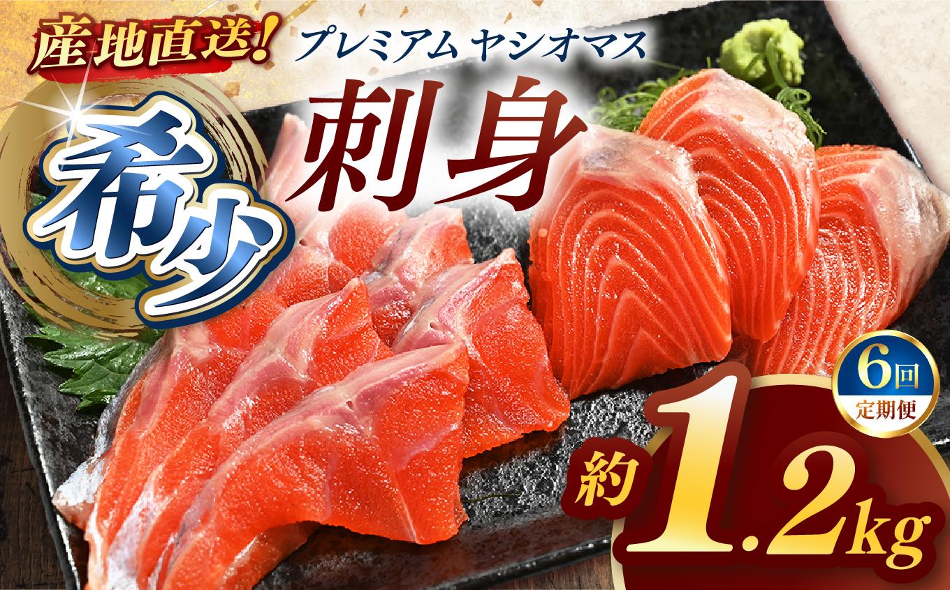 【定期便6回】産地直送栃木県のブランド魚「プレミアムヤシオマス」の刺身 1,200g (200g×6パック)   [ 冷凍便 ] | 魚 ます 養殖 産地直送 栃木県 (毎月お届け） 【定期6回】刺身 1,200g