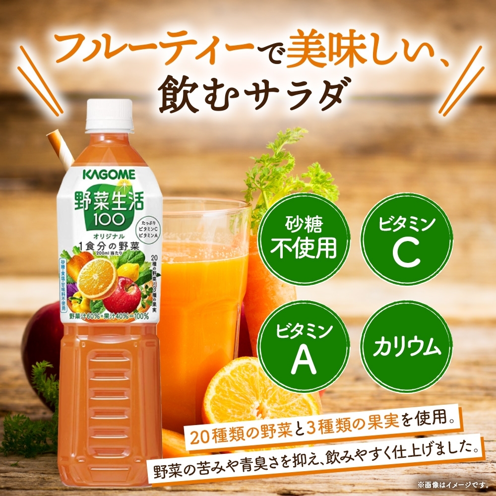 【定期便】12ヵ月連続食塩無添加トマトジュース・野菜ジュース・野菜生活100オリジナル各2本 計6本 ns038-092