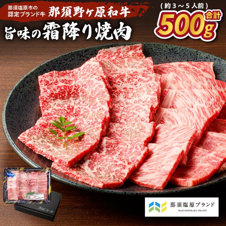 那須野ヶ原和牛　旨味の霜降り焼肉500g(約3～5人前) ns004-012