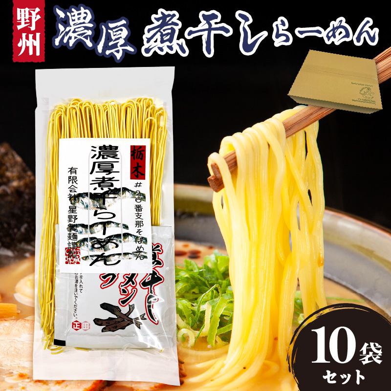 野州濃厚煮干しラーメン 10袋セット ns036-012-10