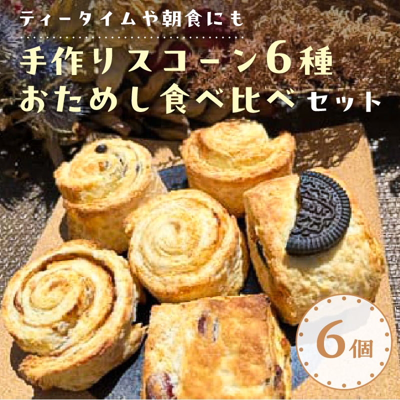 【ティータイムや朝食にも】手作りスコーン6種おためし食べ比べセット【 栃木県 那須塩原市 】 ns068-002