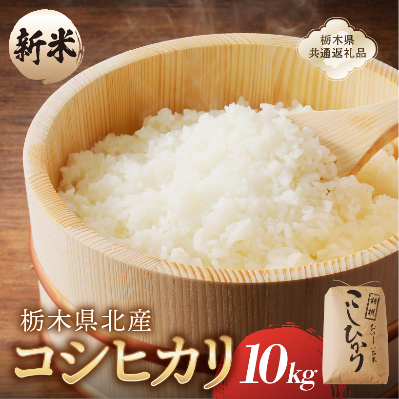 【令和7年度産】栃木県北産コシヒカリ 10kg入【栃木県共通返礼品】 ns091-001