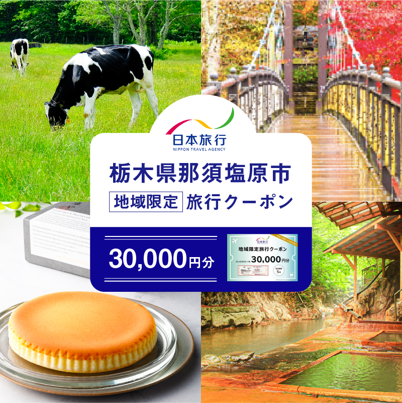栃木県那須塩原市　日本旅行　地域限定旅行クーポン30,000円分 ns094-001-30000