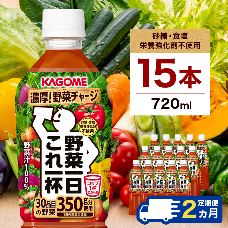 【定期便2ヵ月】カゴメ 野菜一日これ一杯 720ml 15本 ns111-036