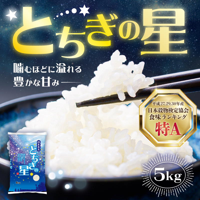 令和７年度産　栃木県産とちぎの星　精米　5kg【栃木県共通返礼品】 ns120-003