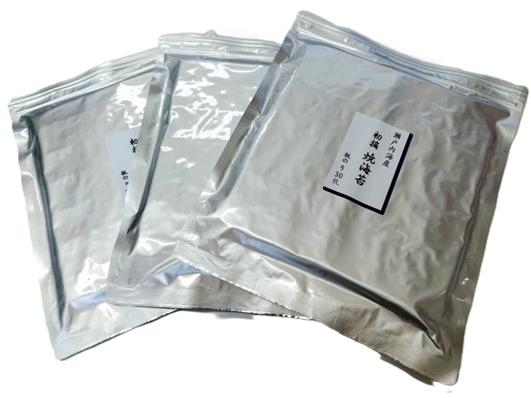 海苔師 こだわりの海苔 瀬戸内海産初摘 焼海苔 板のり30枚 3袋セット｜おにぎり 朝食 栃木県 さくら市