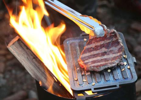 極厚グリルプレート（S）＋ステンレスヘラ（S）セット　アウトドア キャンプ 鉄板 ※着日指定不可