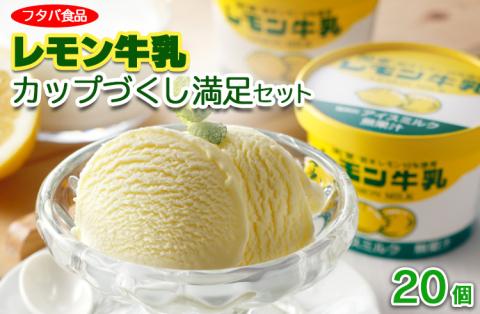 レモン牛乳カップづくし満足セット　20個｜アイス デザート ※着日指定不可 ※離島への配送不可