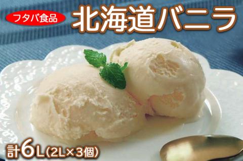 北海道バニラ計6L（2L×3個）｜アイス デザート 業務用 ※離島への配送不可