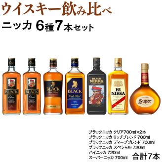 ウイスキー　飲み比べ　ニッカ6種7本セット　※着日指定不可