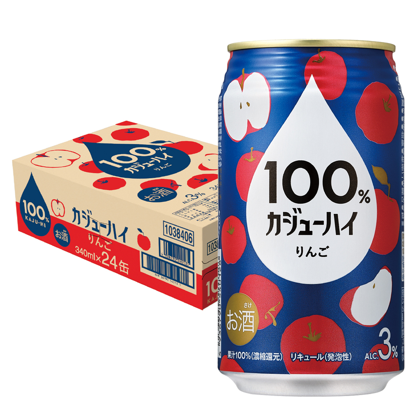 【ふるさと納税】【定期便3回】100％カジューハイりんご 340ml × 72本 | 缶チューハイ 缶酎ハイ りんご3％ カロリー低い 喉越し 爽快 爽やか 洋酒 人気 酎ハイ サワー パーティー 送料無料 下野 栃木