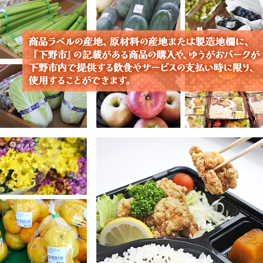 ゆうがおパーク商品券 5,000円分 | 商品券 農産物直売所 ギフト券 産直ギフト 地元野菜 地元応援 新鮮野菜 特産品 プレゼント 野菜直売所 お得券 農家 栃木県 下野市