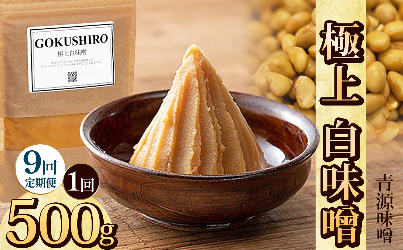 【ふるさと納税】【定期便9回】極上白味噌 500g | お味噌 味噌 みそ汁 オリジナル味噌  手づくり 手作り 送料無料 栃木県 下野市