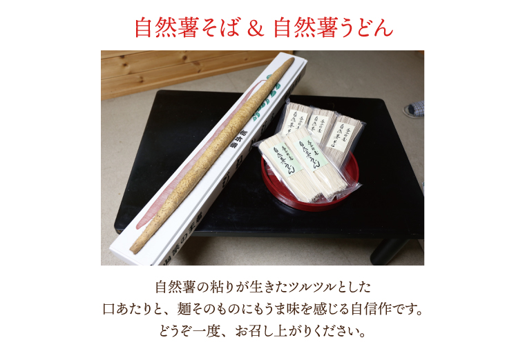 【ギフト対応可】益子・まるほ農園の自然薯そばと自然薯うどん　10袋セット（AJ002）