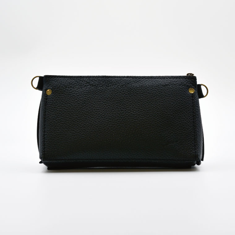 益子の革工房maharoのショルダーポーチ（S）ブラック｜栃木県 益子町 ふるさと納税 ショルダーポーチ 牛革 手作り（AX105-3）