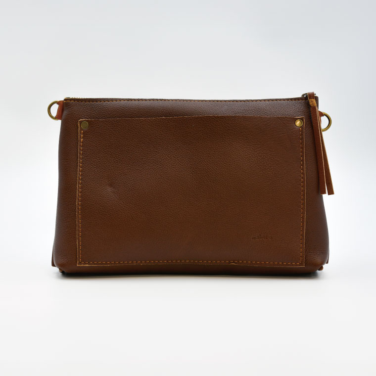 益子の革工房maharoのショルダーポーチ（M）キャメルブラウン｜栃木県 益子町 ふるさと納税 ショルダーポーチ 牛革 手作り（AX106-1）