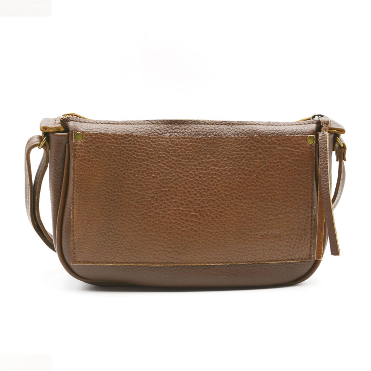 益子の革工房maharoのラウンドショルダーバッグ（S）キャメルブラウン｜栃木県 益子町 ふるさと納税 ショルダーバッグ バッグ 牛革 手作り (AX115-1)