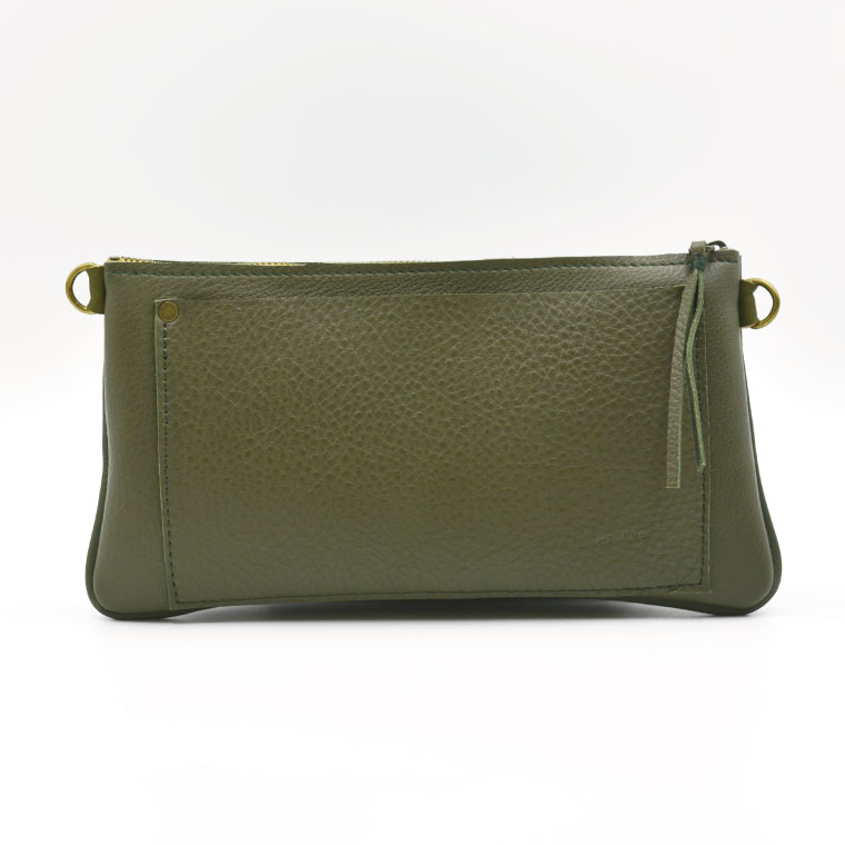 益子の革工房maharoのサコッシュ（S）オリーブグリーン｜栃木県 益子町 ふるさと納税 バッグ サコッシュ 牛革 手作り (AX112-4)