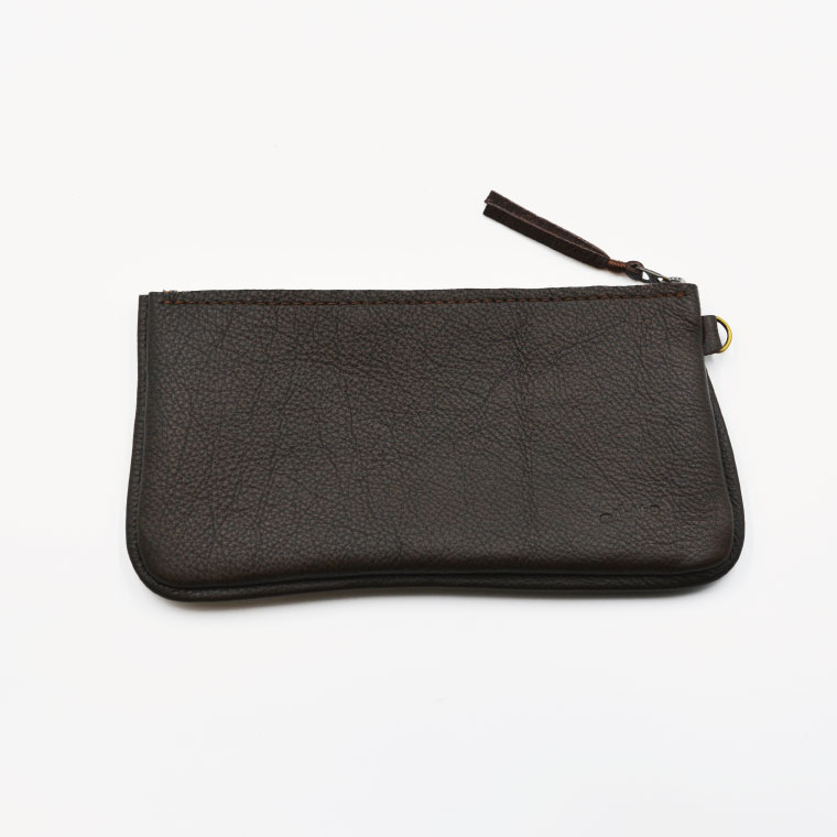 益子の革工房maharoのファスナーお札ケース　ダークブラウン｜栃木県 益子町 ふるさと納税 ファスナーお札ケース 牛革 手作り（AX138-2） ダークブラウン