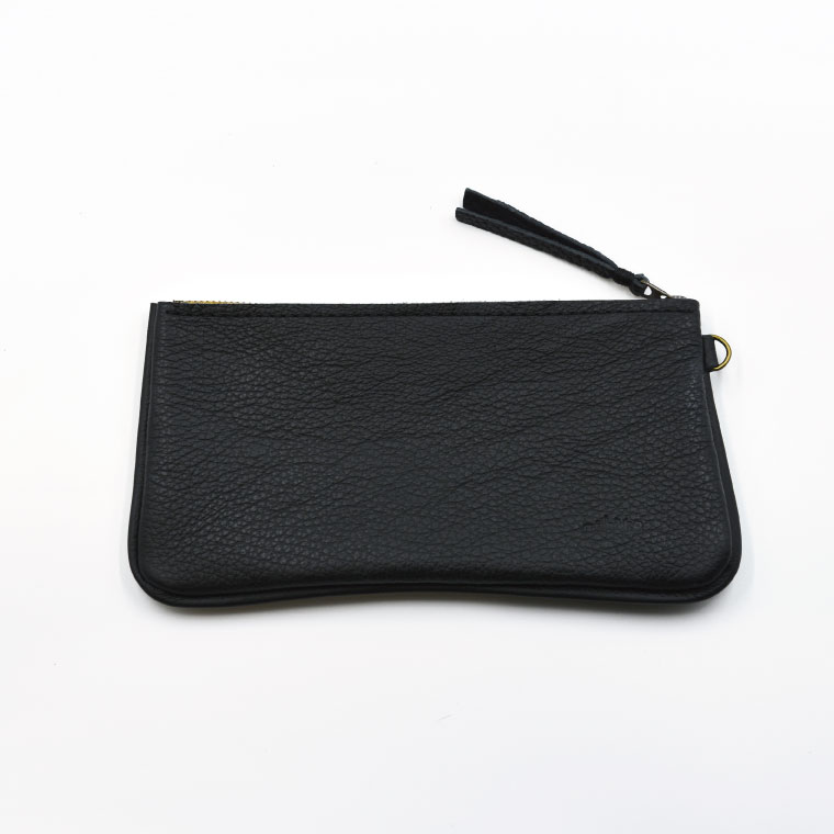 益子の革工房maharoのファスナーお札ケース　ブラック｜栃木県 益子町 ふるさと納税 ファスナーお札ケース 牛革 手作り（AX138-3） ブラック